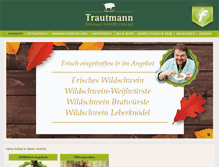 Tablet Screenshot of metzgerei-trautmann.de